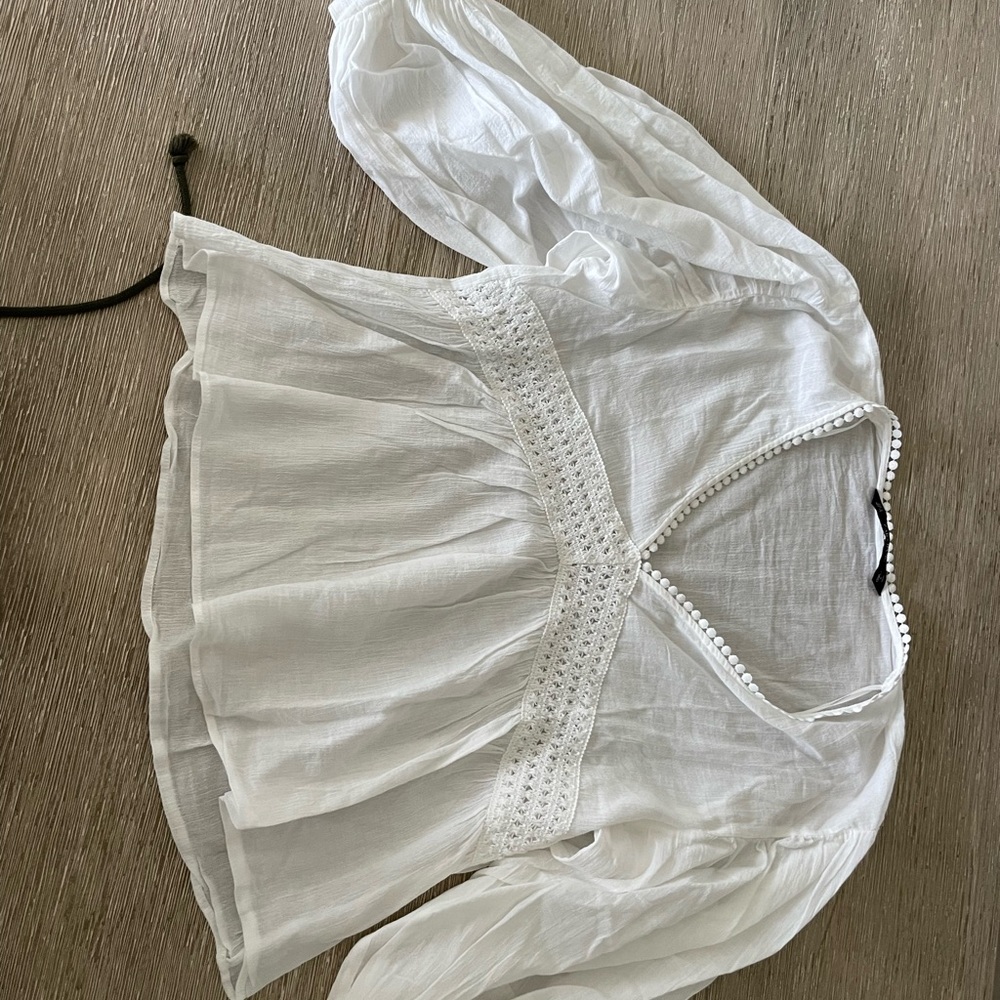 Zara white linen shirt